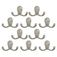 thumbnail image 1 of Design House 10-Pack Double Hat, Coat, or Towel Hooks, Satin Nickel, 1 of 11