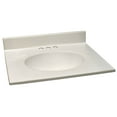thumbnail image 1 of Cultured Marble Vanity Top 25 Inch, White on White – Design House, 552794, 1 of 14