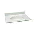 thumbnail image 1 of Design House  31 in. Single Faucet Hole Cultured Marble Vanity Top with Basin in White on White, 1 of 12