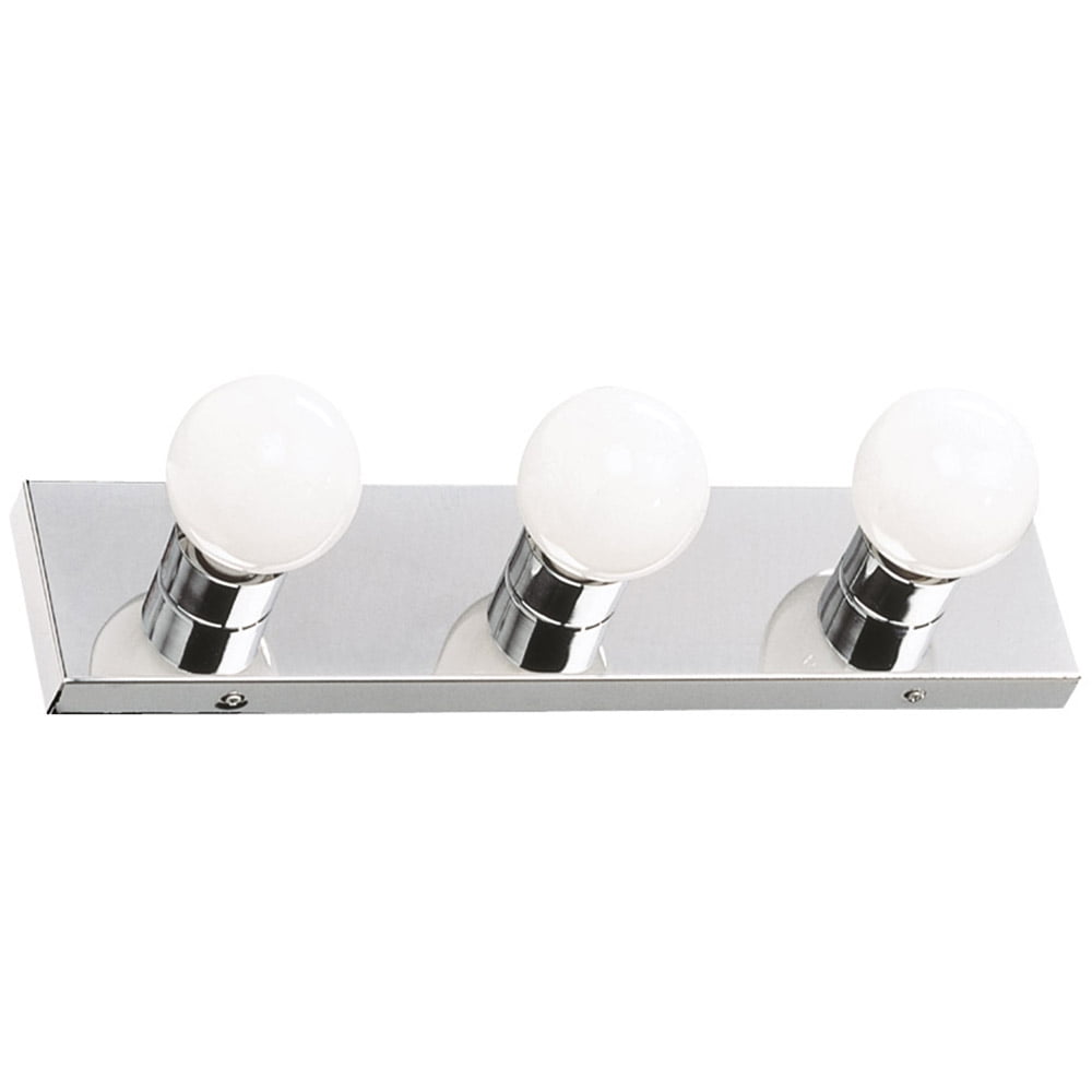 Design House Strip 3-Light Dimmable Contemporary Vanity Light, Polished ...