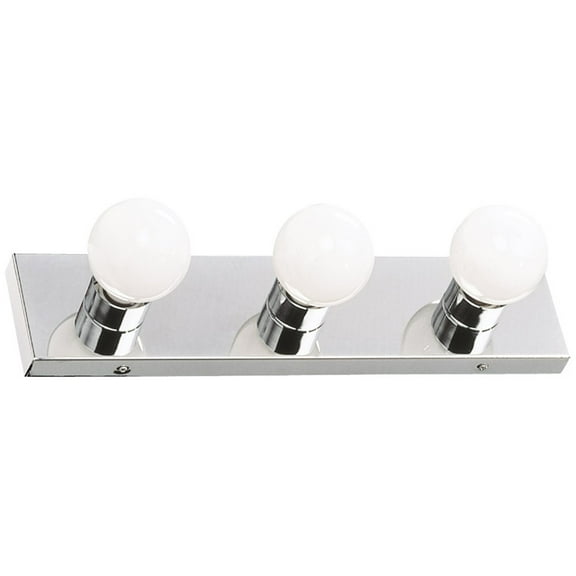 Design House Strip 3-Light Dimmable Contemporary Vanity Light, Polished Chrome