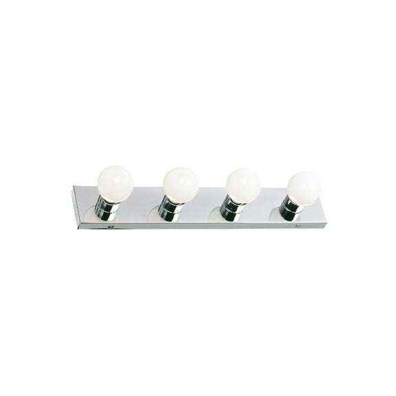 Design House 4-Light Dimmable Vanity Bath Strip Lights with Polished Chrome Finish