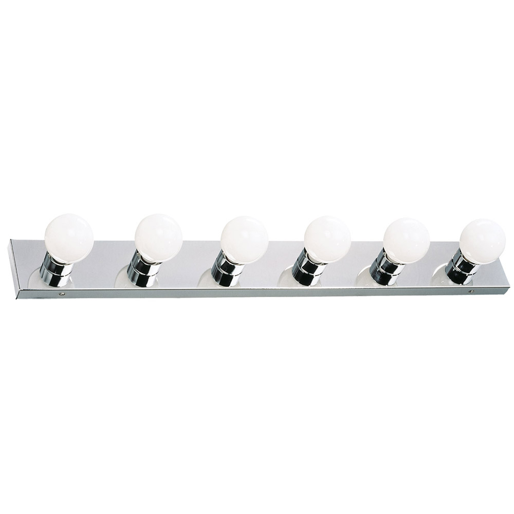 Design House 500942 6-Light Vanity Strip Light Contemporary Dimmable for Bathroom, Bedroom, Makeup Vanity, Polished Chrome - image 1 of 16