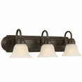 thumbnail image 1 of Design House Allante Traditional 3 Light Oil Rubbed Bronze Dimmable Vanity Light with Frosted Glass Shades, 1 of 17