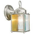 thumbnail image 1 of Design House Coach Traditional 1-Light Indoor/Outdoor Wall Mount Sconce, Satin Nickel, 1 of 15