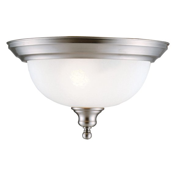 Design House Bristol Traditional 2-Light Indoor Flush Mount Dimmable Ceiling Light, Satin Nickel