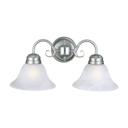 Design House Millbridge 2-Light Dimmable Wall or Vanity Light, Satin Nickel