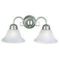thumbnail image 1 of Design House Millbridge Traditional Satin Nickel 2-Light Dimmable Vanity or Wall Light with Frosted Glass Shades, 1 of 19