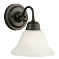 thumbnail image 1 of Design House Millbridge Traditional 1-Light Dimmable Wall Light w/ Alabaster Glass in Oil Rubbed Bronze, 1 of 18