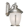 thumbnail image 1 of Design House 517698 Bristol Traditional Indoor/Outdoor Wall Light Dimmable Rain Glass for Entrance Porch Patio, Satin Nickel, 1 of 12