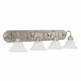 thumbnail image 1 of Design House Millbridge Traditional 4 Light Satin Nickel Dimmable Vanity Light with Frosted Glass Shades, 1 of 19