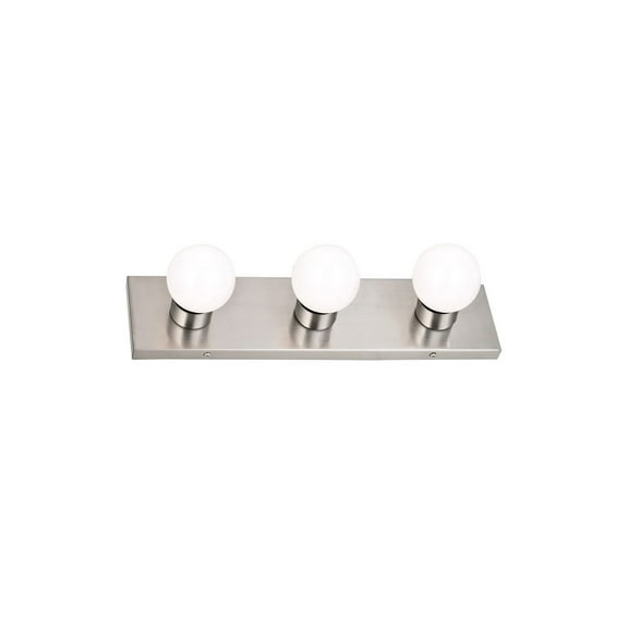 Design House WM051928 Contemporary 3-Light Indoor Vanity Light Dimmable for Bathroom Bedroom Vanity Makeup, Satin Nickel