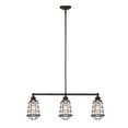 thumbnail image 1 of Design House 519785 Ajax Industrial Modern 3-Light Indoor Pendant with Metal Wire Cage for Dining Room Kitchen Foyer, Coffee Bronze, 1 of 9