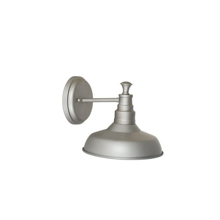 Design House Kimball 1-Light Industrial Indoor Wall Light with Metal Shade, Galvanized Paint