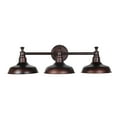 thumbnail image 1 of Design House 520320 Kimball Industrial Farmhouse 3-Light Indoor Bathroom Vanity Light with Metal Shades for Over the Mirror, Coffee Bronze, 1 of 13