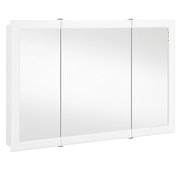 Design House 48" Wood Mirrored Wall Mount Bathroom Medicine Cabinet, White
