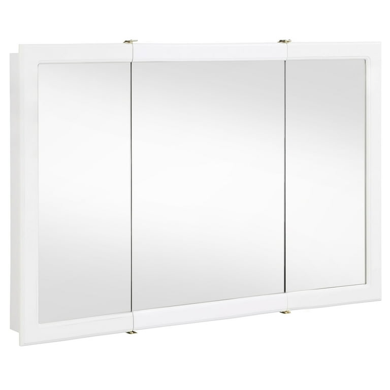 Concord 24 in. x 30 in. 3-Light Tri-View Surface-Mount Medicine Cabinet in White Gloss Concord 24 in. x 30 in. 3-Light Tri-View Surface-Mount Medicine Cabinet in White Gloss
