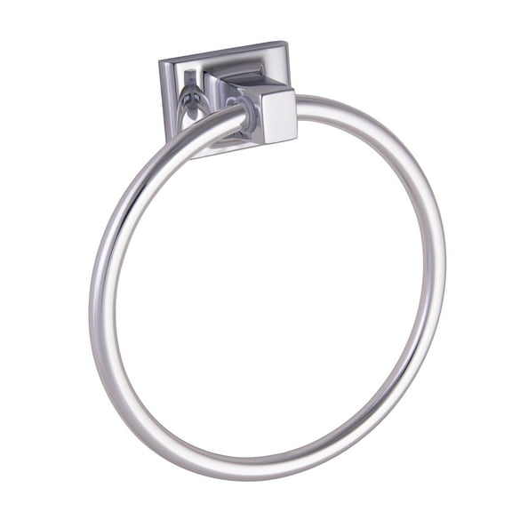 Design House Millbridge Wall Mounted Bathroom Towel Ring, Polished Chrome