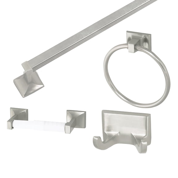 Design House Millbridge Classic 4-Piece Bathroom Accessory Kit