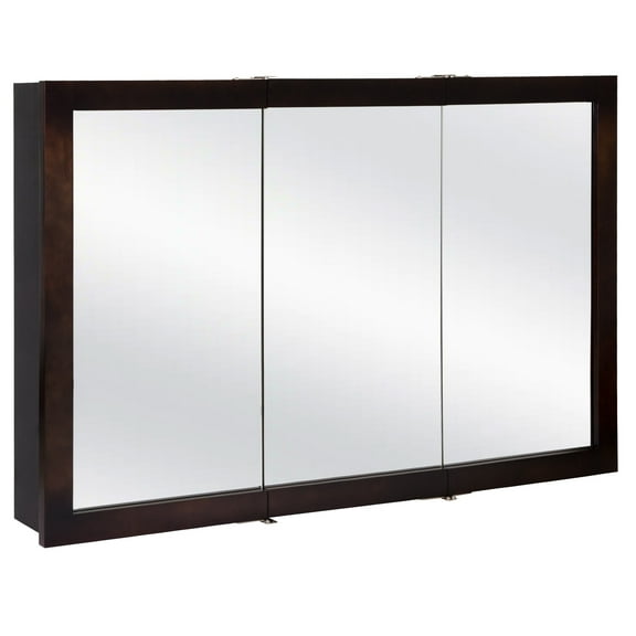 Design House 48" Wood Mirrored Wall Mount Bathroom Medicine Cabinet, Espresso