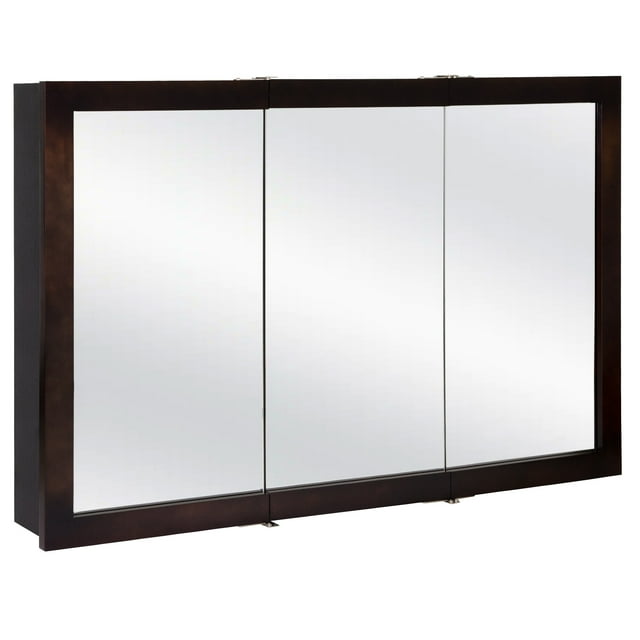 Design House 48" Wood Mirrored Wall Mount Bathroom Medicine