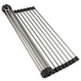thumbnail image 1 of Stainless Steel Roll-Up Over the Sink Dish Drying Rack, 50 lb. Capacity, 17.75 in. x 12 in., 1 of 10