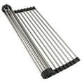 thumbnail image 1 of Design House 542988 Roll-Up Multipurpose Kitchen Sink Drying Rack, Stainless Steel, 1 of 14