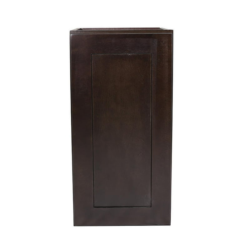 Brookings Plywood Ready to Assemble Shaker 18x36x12 in. 1-Door Wall Kitchen Cabinet in Espresso Brookings Plywood Ready to Assemble Shaker 18x36x12 in. 1-Door Wall Kitchen Cabinet in Espresso