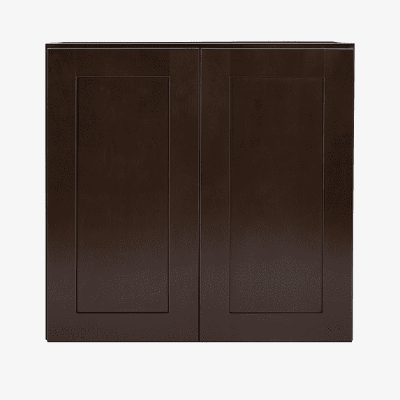 Design House Brookings Solid Wood Ready to Assemble Wall Kitchen Cabinet (30" x 12" x 36"), Espresso
