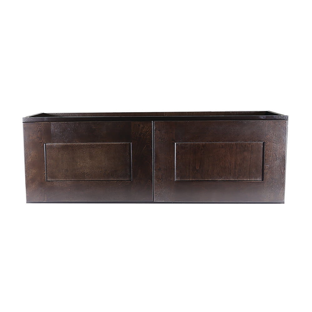 Brookings Plywood Ready to Assemble Shaker 33x21x12 in. 2-Door Bridge Wall Kitchen Cabinet in Espresso