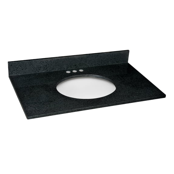 Design House 553263 Granite Vanity Top 37", Black Pearl