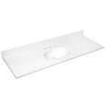 thumbnail image 1 of Design House 554865 Cultured Marble 8-inch Widespread Vanity Top 61 inches, Solid White, 1 of 19