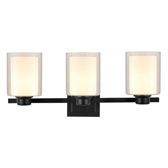 Design House 556159-BLK Oslo Vanity Light Fixture Matte Black, 3-Light