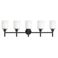 thumbnail image 1 of Design House Aubrey 5-Light Transitional Indoor Dimmable Bath Vanity Light, Matte Black, 1 of 21