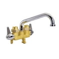 thumbnail image 1 of Design House Ashland Laundry Tub 2-Handle Faucet for Utiliy Room, Rough Brass and Chrome, 1 of 14