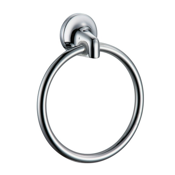 Design House Alta Bay Wall Mount Bathroom Ring Towel Holder, Polished Chrome