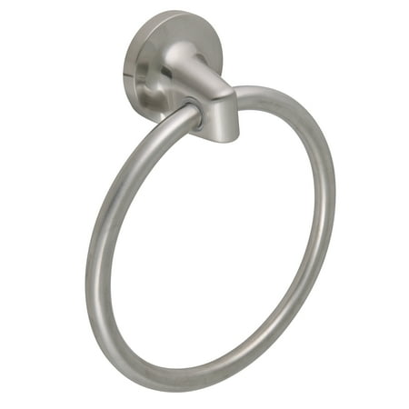 Design House Alta Bay Wall Mount Bathroom Ring Towel Holder, Brushed Nickel