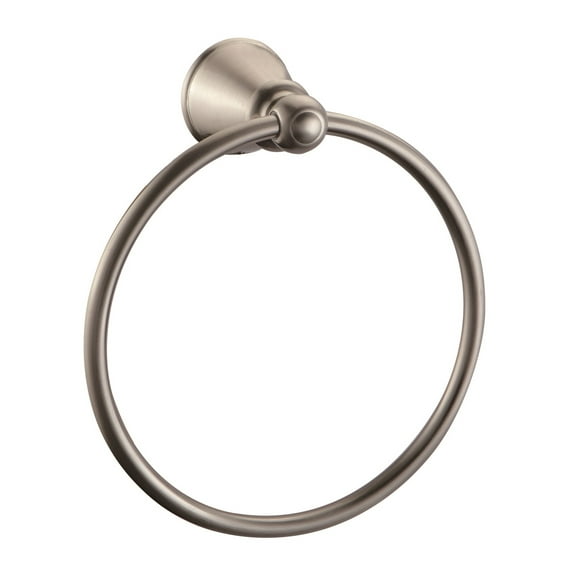 Design House Kassel Brushed Nickel Transitional Towel Ring for Bathroom