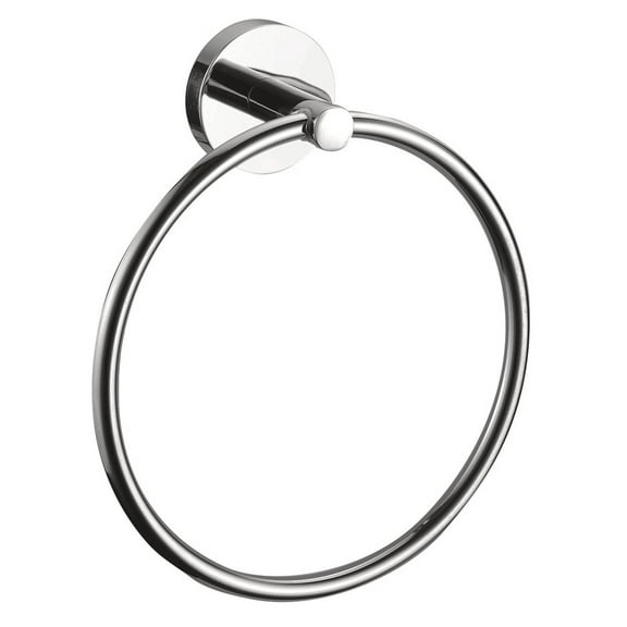 Design House Graz Wall Mount Towel Ring, Polished Chrome