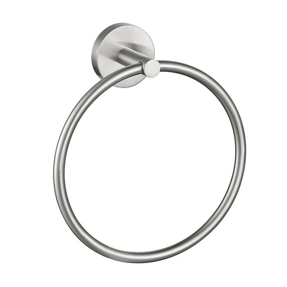 Design House 558353 Graz Modern Towel Ring for Bathroom Satin Nickel