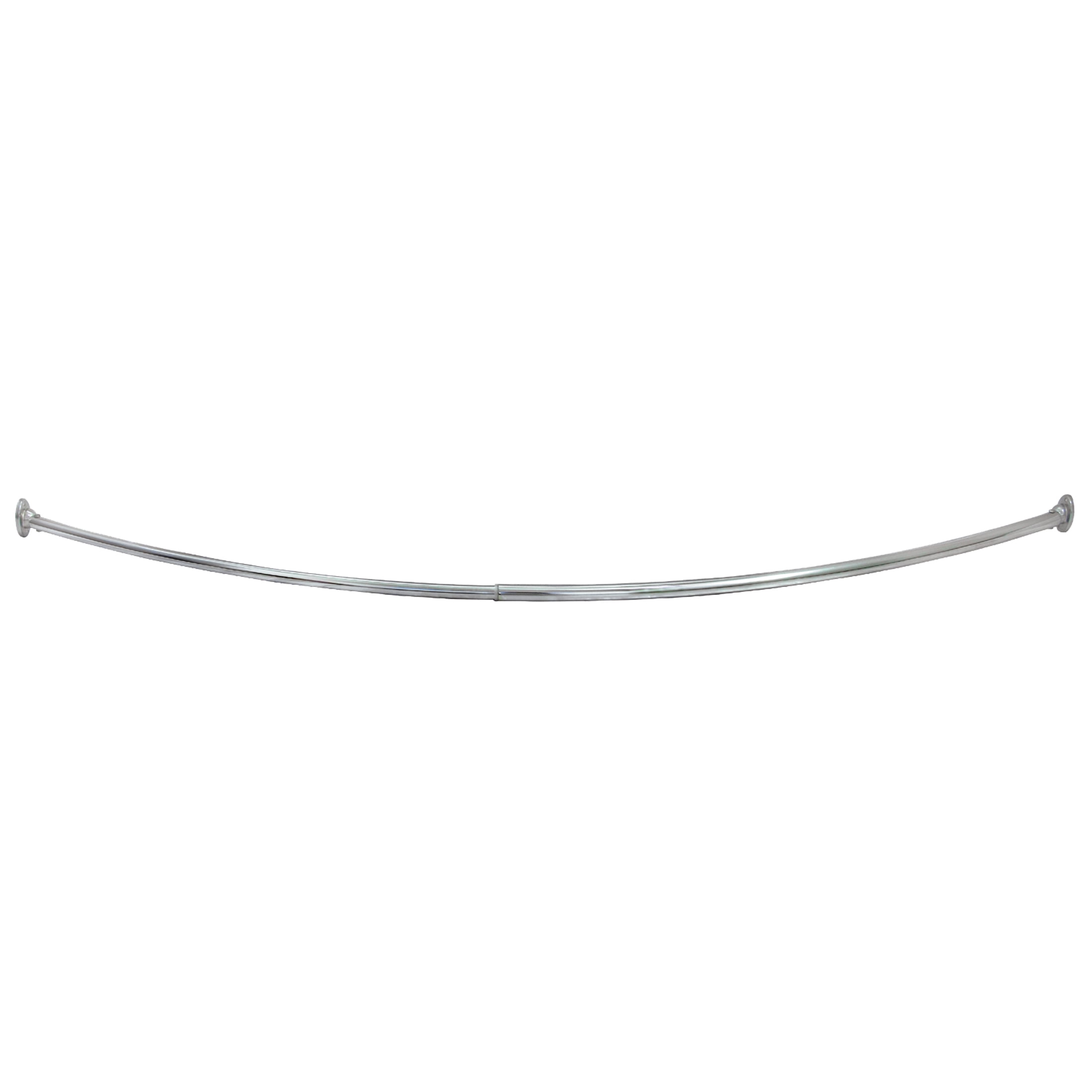 Polished Chrome Adjustable Curved Steel Shower Rod, 50-72 Inches