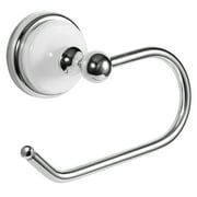 Design House 559302 Savannah Toilet Paper Holder Wall Mounted for Bathroom, Polished Chrome and White