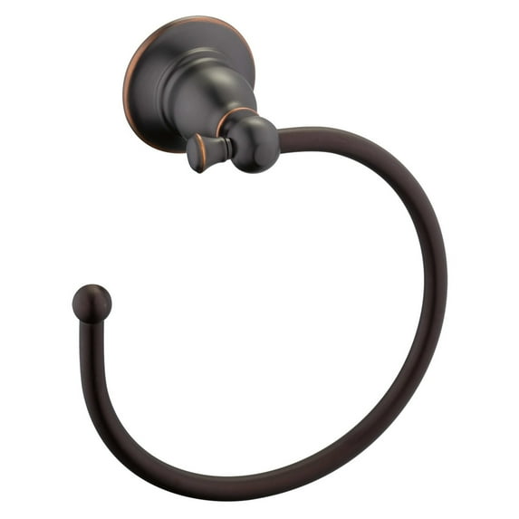 Design House 561035 Oakmont Traditional Towel Ring for Bathroom Bedroom Closet or Kitchen Oil Rubbed Bronze