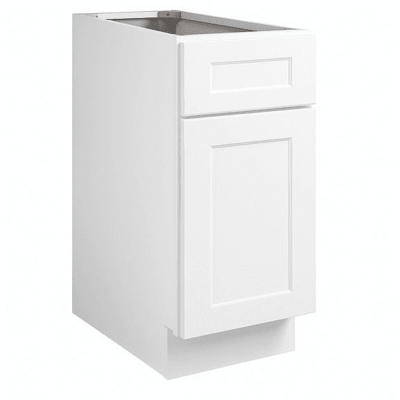 Design House Brookings Ready to Assemble Solid Wood Shaker Base Kitchen Cabinet (12 x 34.5 x 24), Sherwin Williams® White