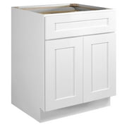 Design House 561373 Brookings Unassembled Shaker Base Kitchen Cabinet 27x34.5x24, White