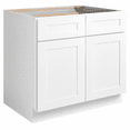 thumbnail image 1 of Design House Brookings Solid Wood Ready to Assemble Shaker Kitchen Base Cabinet (42 x 34.5 x 24), Sherwin Williams® White, 1 of 18