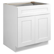 Design House 561472 Brookings Unassembled Shaker Sink Base Kitchen Cabinet 30x34.5x24, White