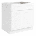 thumbnail image 1 of Design House Brookings Ready to Assemble Shaker Sink Base Kitchen Cabinet (33 x 34.5 x 24), Sherwin Williams® White, 1 of 18