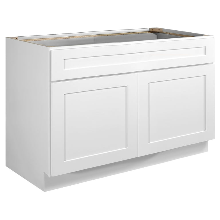 Brookings Plywood Ready to Assemble Shaker 48x34.5x24 in. 2-Door 2-Drawer Base Kitchen Cabinet in White Brookings Plywood Ready to Assemble Shaker 48x34.5x24 in. 2-Door 2-Drawer Base Kitchen Cabinet in White