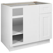 Design House 561522 Brookings Unassembled Shaker Blind Base Kitchen Cabinet 36x34.5x24, White